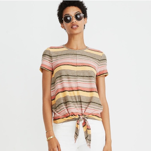 Madewell Tops - Madewell Texture & Thread Modern Tie-Front Top